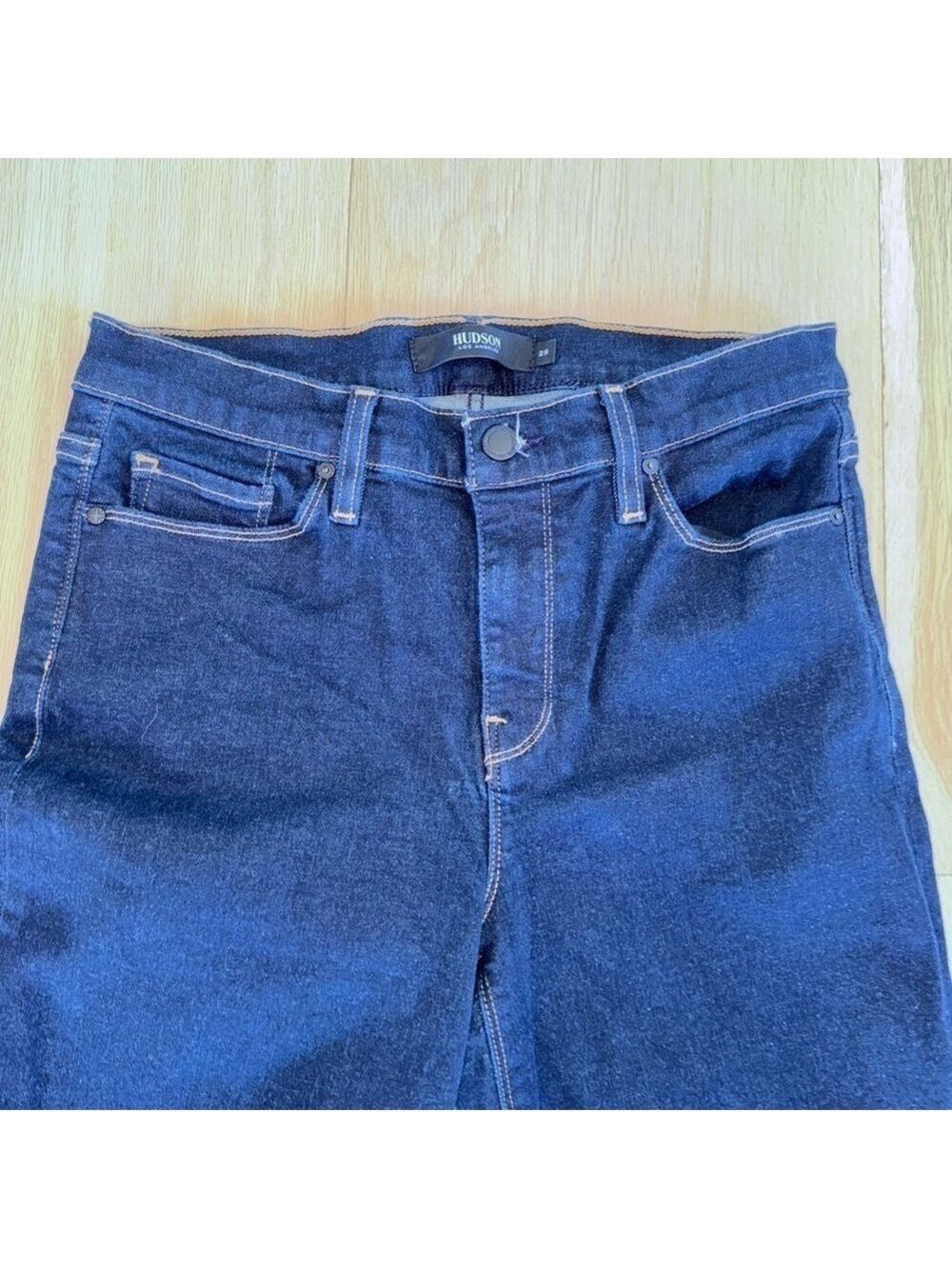 Hudson Jeans Stella Midrise Crop Straight Jeans Dark Wash Size 29 NWOT - Picture 2 of 5